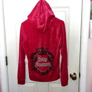 Juicy Couture Velvet Track Jacket Classic Y2K Hot Pink Size Women's Small